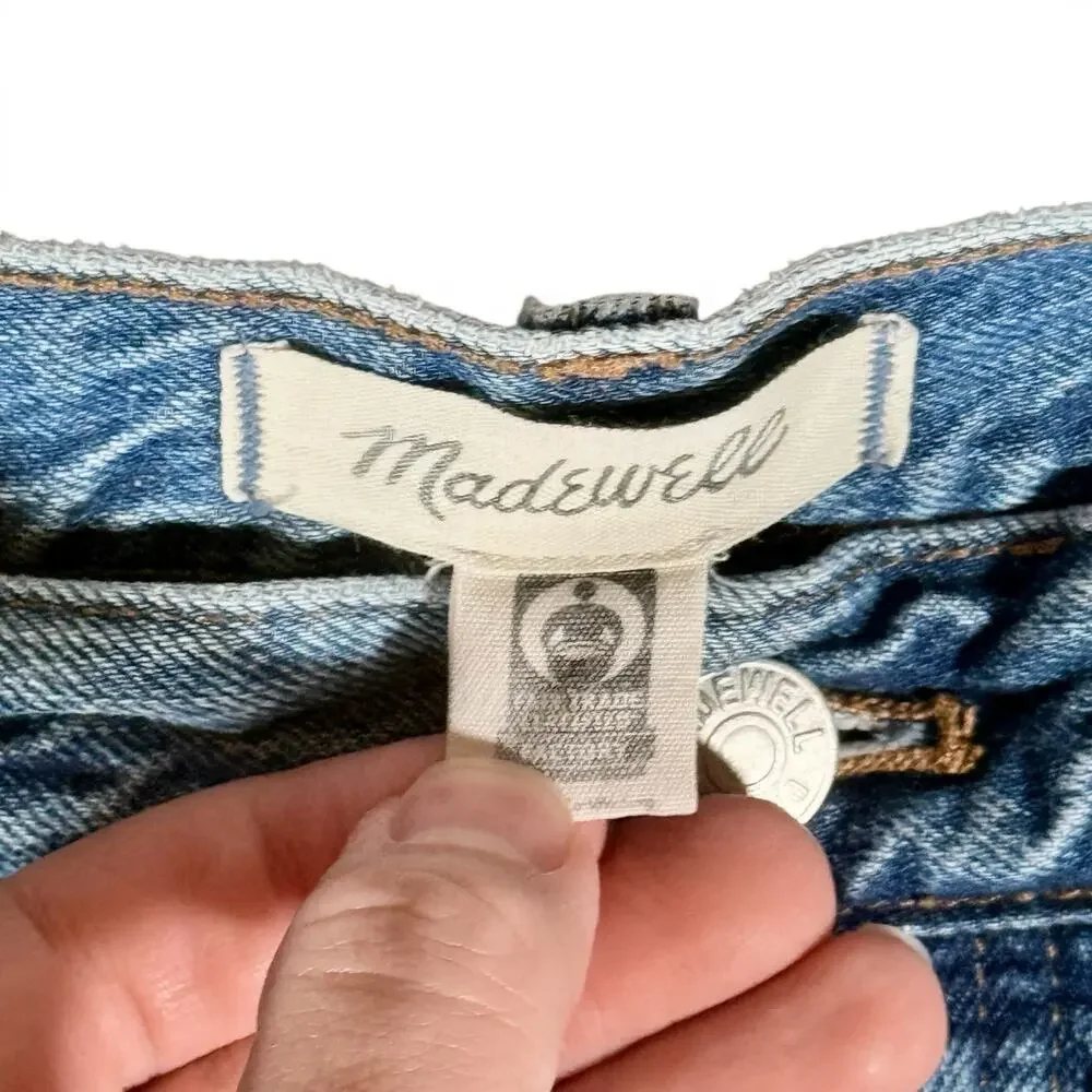 Madewell Lot 2 Women's 30 Low-Slung Straight Jeans 100% Cotton Denim Fair Trade - Picture 3 of 13